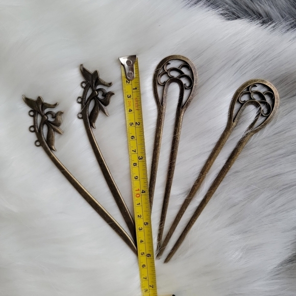 6" Bronze Asian Hair Pins - Picture 4 of 5